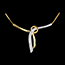 bijou or Collier Liane or jaune pav�e - 3 diamants