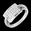 bijoux or   Bague insigne pav�e - or blanc   - 0.36 carats - 28 diamants