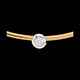 bijou or collier cable or jaune puce diamant tgm