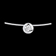 Collana Cordicella oro bianco punto luce diamante 