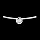 achat en ligne collier cable or blanc puce diamant mm