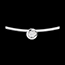 cadeaux femme Collier cable or blanc puce diamant (MM)