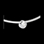 vente en ligne Collier cable or blanc puce diamant (MM)