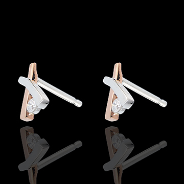 ventes Boucles d'oreilles or rose et or blanc Palma