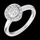 cadeau bague bouton or blanc pavee