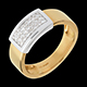 cadeau femmes bague ceinturon or jaune or blanc pavee