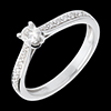 bijou or L'essentiel d'un solitaire or blanc pav�