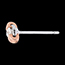 cadeau Boucles d'oreilles coulisse or rose or blanc