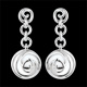 Boucles d'oreilles Nuage en cage Blanc 1
