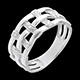Bague couture or blanc pav�e diamants - 11 diamants