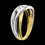 bijouteries Bague trilogie Nympheade or jaune or blanc - 3 diamants