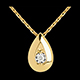 Collana Goccia oro giallo diamante