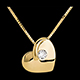 Collar coraz�n apasionado oro amarillo diamantes