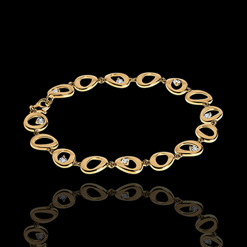 ventes on line Bracelet pampilles or jaune et diamants - 8 diamants