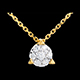 Collar demi esfera empedrado - 7 diamantes