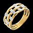 femme Bague couture or jaune pav�e diamants - 11 diamants