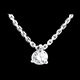 cadeaux femme collier solitaire or blanc tgm 31 carats