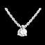 cadeau femmes Collier solitaire or blanc (TGM) - 0.31 carat