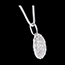 cadeau Pendentif coeur pav� or blanc et beli�re (GM - 1.04 carats - 50 diamants