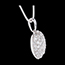 mariages Pendentif coeur pav� or blanc et beli�re (GM) - 2.04 carats - 50 diamants