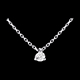 Collar Solitario oro blanco 
