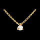 cadeau femme collier solitaire or jaune pm