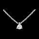 cadeaux femme collier solitaire or blanc mm