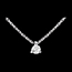 achat on line Collier solitaire or blanc (MM)