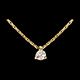 bijou collier solitaire or jaune mm