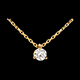 mariage collier solitaire or jaune gm 021 carats