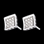 bijou or Boucles d'oreilles empreinte - puces or blanc pav�es  - 0.27 carats - 18 diamants