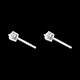boucles d'oreilles puces diamant or blanc Joya