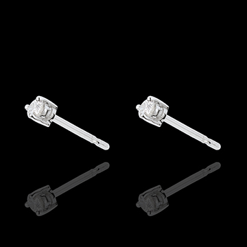 acheter en ligne boucles d'oreilles puces diamant or blanc Joya