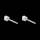 boucles d'oreilles puces diamant or blanc Joya