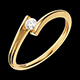 Bague Solitaire Apostrophe - diamant 0.13 carat
