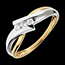 joaillerie bague trilogie Solf�ge or blanc- or jaune - 3 diamants