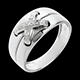 mariages bague lacet or blanc pave diamants