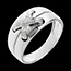 acheter Bague Lacet or blanc pav� - 5 diamants