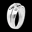 acheter Bague Lacet or blanc pav� - 5 diamants