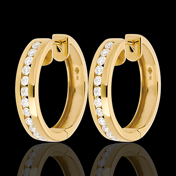 acheter on line Cr�oles or jaune diamants - serti rail (GM) - 0.43 carats - 24 diamants