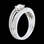 cadeau femme Solitaire Empire or blanc pav�  - 1.03 carats - 67 diamants
