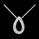 bijouterie collier caprice or blanc 05 carats 16 diamants