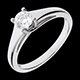 Anillo Solitario diadema oro blanco