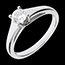 cadeau femmes Bague solitaire Diad�me or blanc