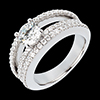 achat en ligne Solitaire Empire or blanc pav�  - 1.74 carats - 67 diamants