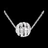 cadeaux Collier Amour en Cage or blanc - 11 diamants
