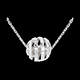 Collier Liebesnetz in Weissgold - 11 Diamanten