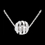achat on line Collier Amour en Cage or blanc - 11 diamants