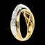 cadeaux Solitaire Maharajah pav� or jaune-or blanc (MM) - 0.25 carats - 23 diamants