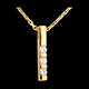 cadeau femme pendentif trilogie talisman or jaune 22 carats dia